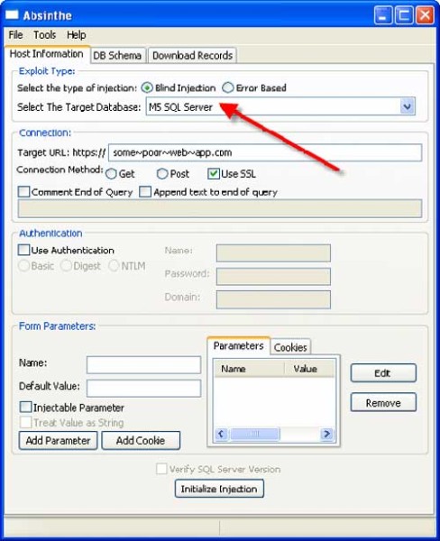 sql injection tool hack