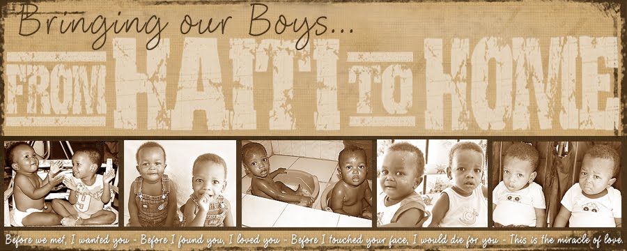 bringing our BOYS                                  ... from haiti to home