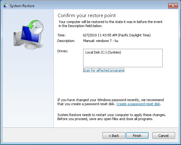 How To Enter System Restore Windows Vista