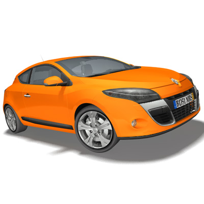 3D Model of Renault Megane Coupe 2009