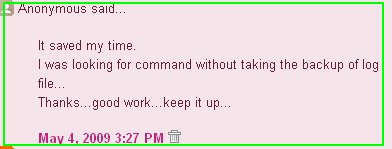 Blog feedback