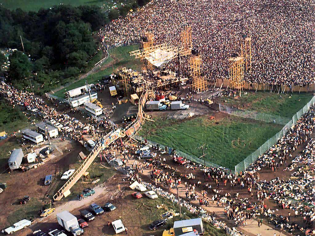 Foto del Festival di Woodstock nel 1969