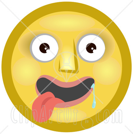 19252-Clipart-Illustration-Of-An-Infatuated-Yellow-Smiley-Face-Hanging-Its-Tongue-Out-And-Drooling-Over-A-Pretty-Smiley.jpg
