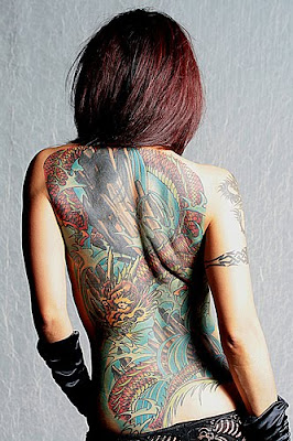 Dragon Tattoo on hot Girl Back