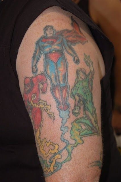 Superhero Tattoos - Superman Tattoo Design on Arms
