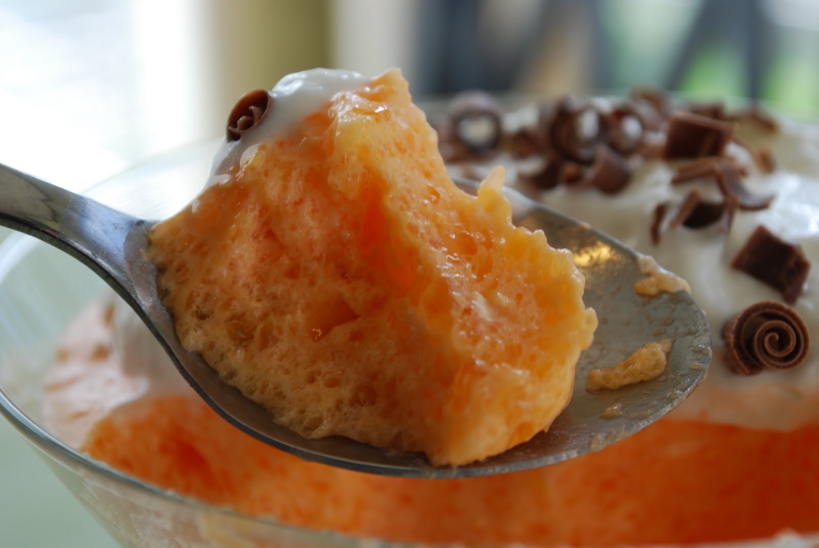 It's all gouda Bavarian Crème Jello Salad aka Orange Jello with