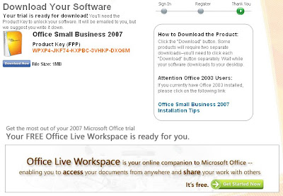 microsoft office small business 2007 product key