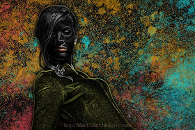 sexy fashion model's digital sketch