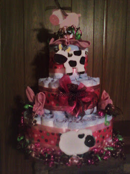 Girlie Farm Animal Cake Custom Order