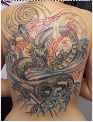back dragon tattoos for women. Full Back Dragon Tattoo
