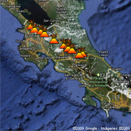 Mapa De Costa Rica Con Sus Volcanes