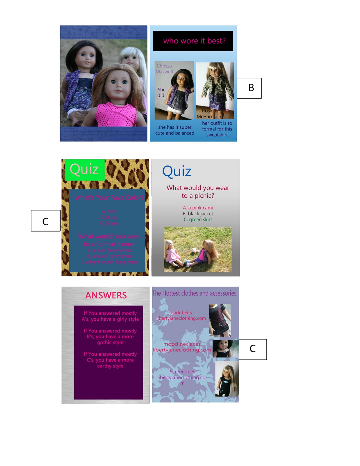 Mod Doll Magazine for American Girl Dolls The Liberty Jane Clothing Blog