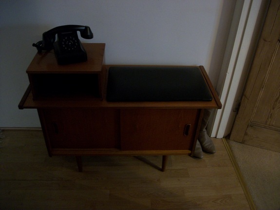 telephone table with seat. 1960s telephone table