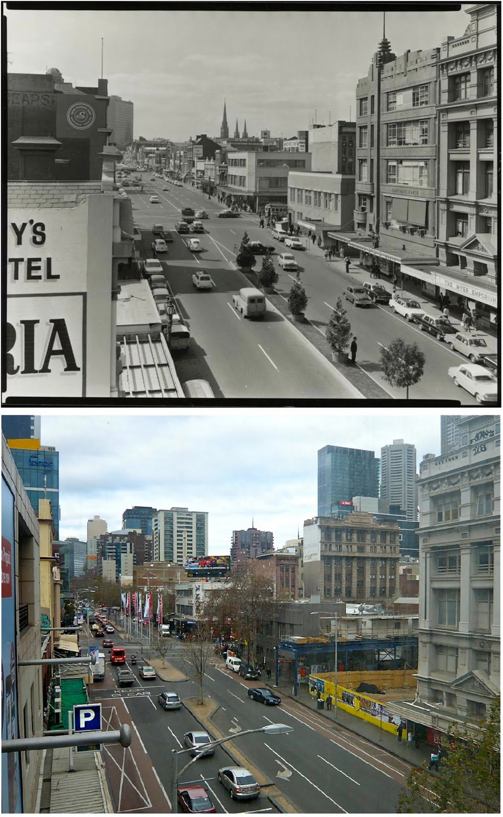 Melbourne Curious Then and Now Lonsdale Street Looking East