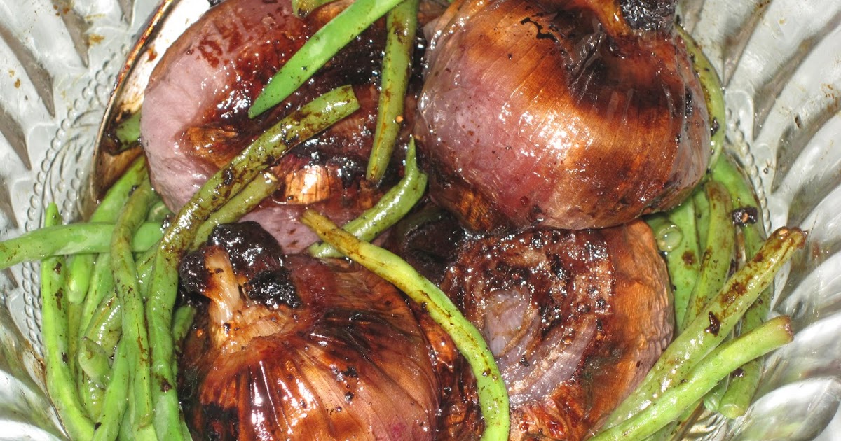 feast with bron Roasted Red Onion and Green Bean Salad