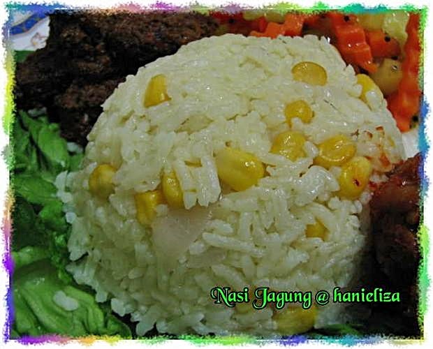 Hanieliza's Cooking: Nasi jagung, Rendang Tok & Acar Rampai [Masak]