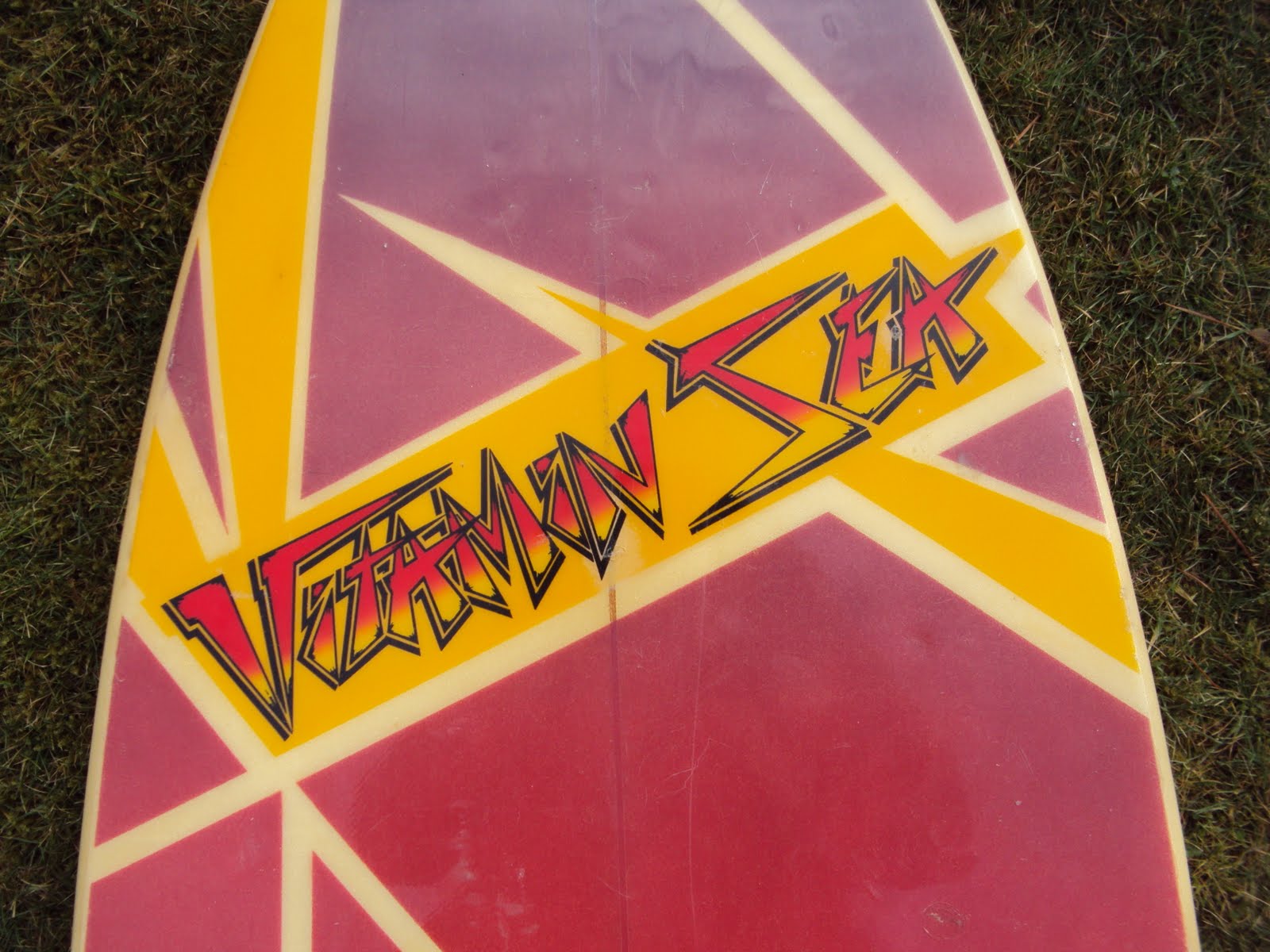vintage surfboard collector UK 80s Vitamin Sea by CJ