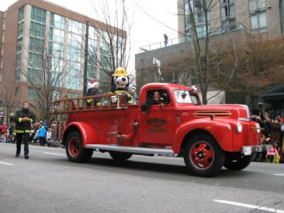 firetruck and a puppy