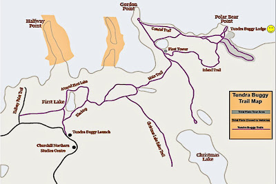 Map of the tundra showing