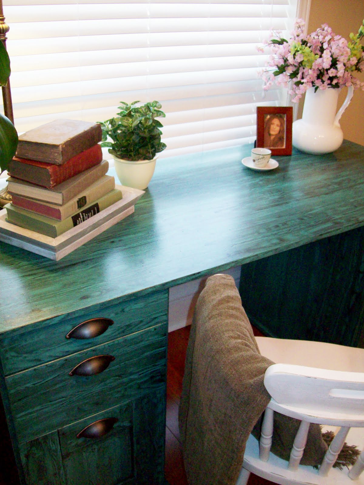 Recaptured Charm Viridian Green Desk Reveal