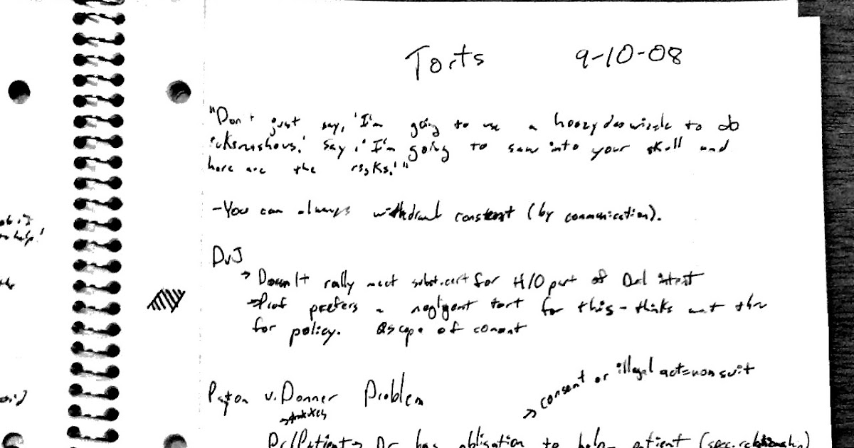 Blawgs, Briefs and Outlines Torts