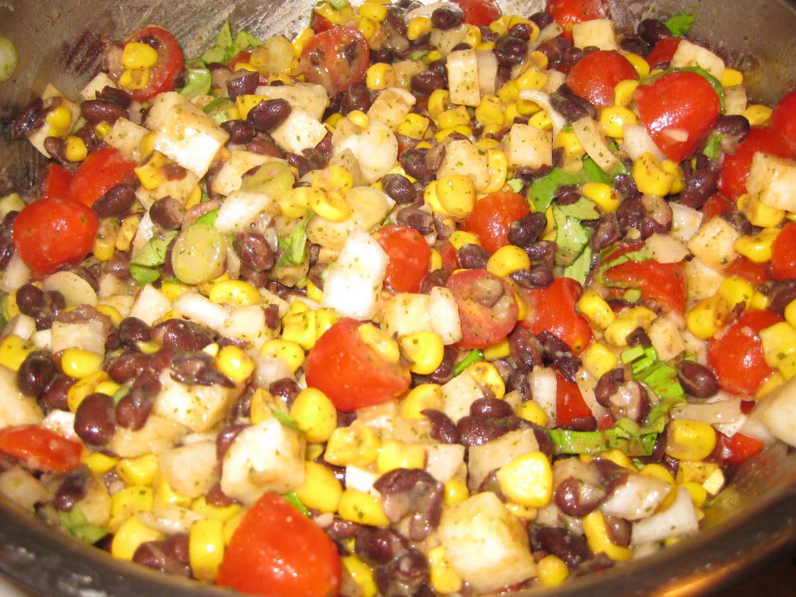 The Full Plate Blog Black Bean, Corn & Jicama Salad