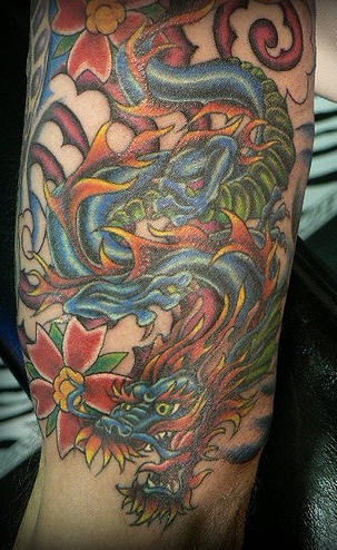 Full Color Asian Dragon Tattoo Illustration 90936416 Shutterstock