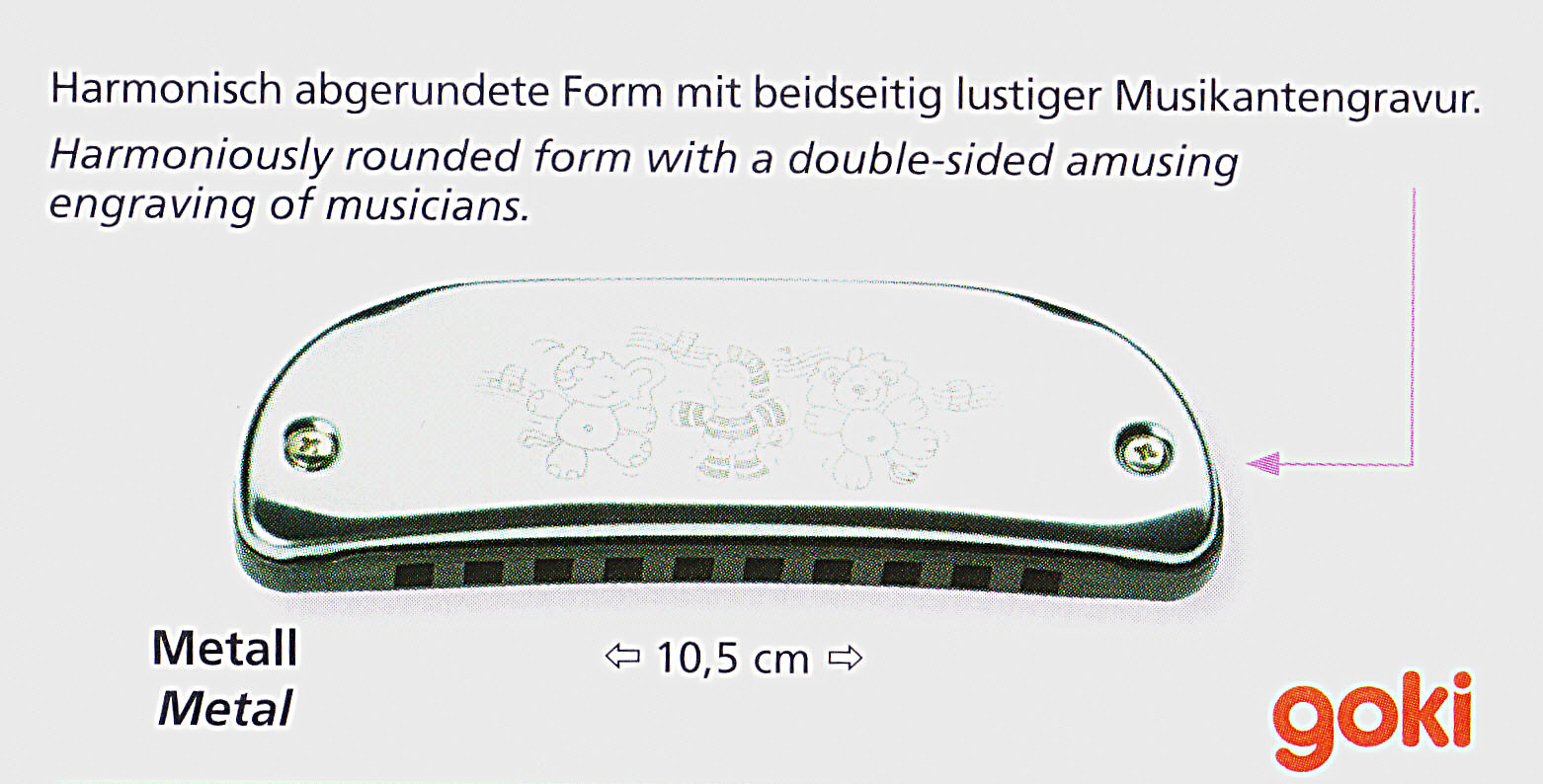 Musical Toys Metal Mouth Organ with 10 Tones toy emporium