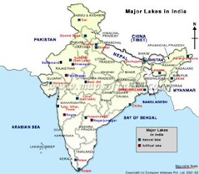 Lake of india map