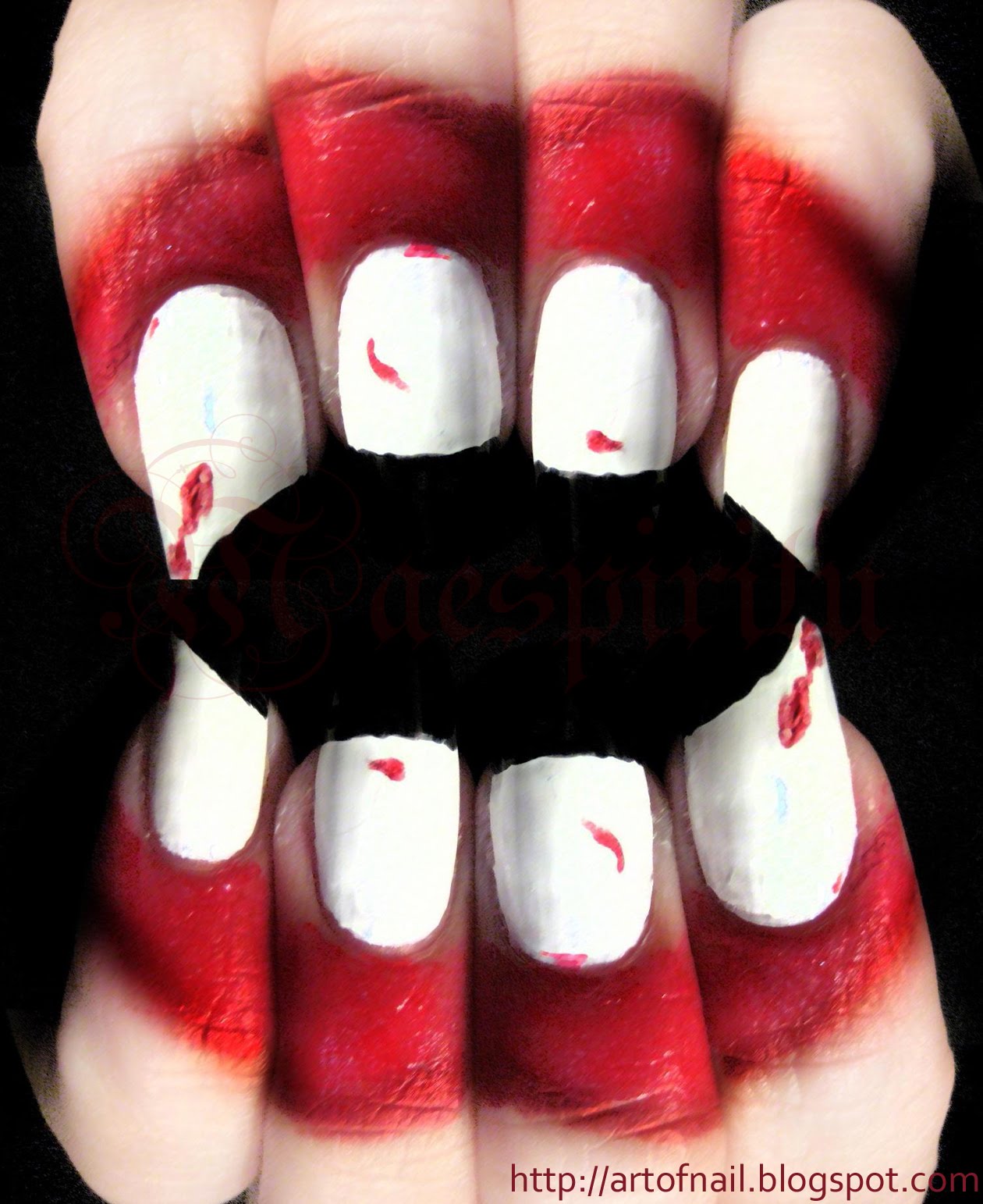 Nail Biter Horror Nails Halloween Nails Finger Nail Art