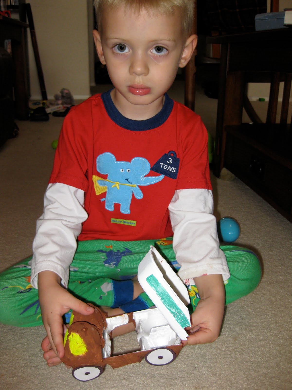 Keitha's Chaos Egg Carton Dump Truck