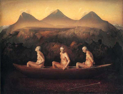 Three Men at Dawn by Odd Nerdrum 1996 Oil on Canvas 61 x 732