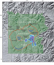 Mapa de Yellowstone