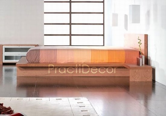 Cama plataforma baulera mesas de luz y respaldo practidecor $ 1760.0 - xx