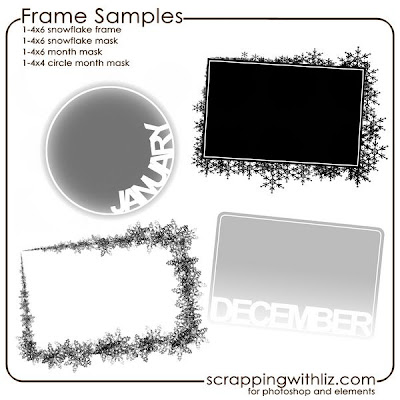 http://www.scrappingwithliz.com/2009/12/frames-snowflakes-and-freebie.html