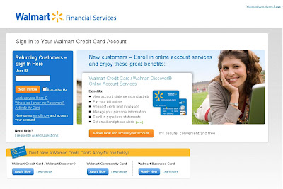 The Walmart card is issued by