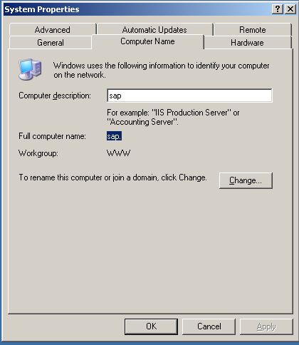 windows 2003 server for sap installation windows 2003 server for sap installation