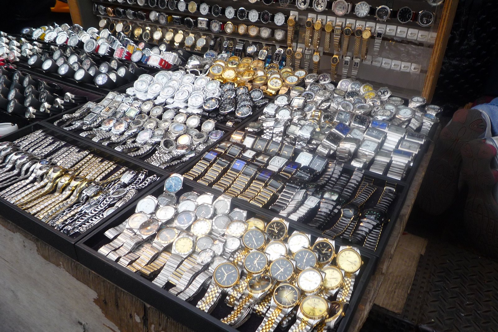 watches on canal street they have all the fake stuff there a lot of it