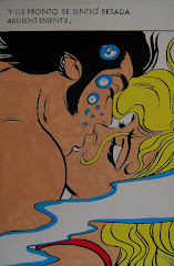 "The Kiss". Version comic