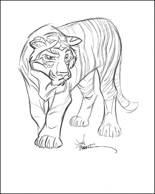 Line Drawing Tiger