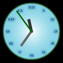 free flash clock light blue preview