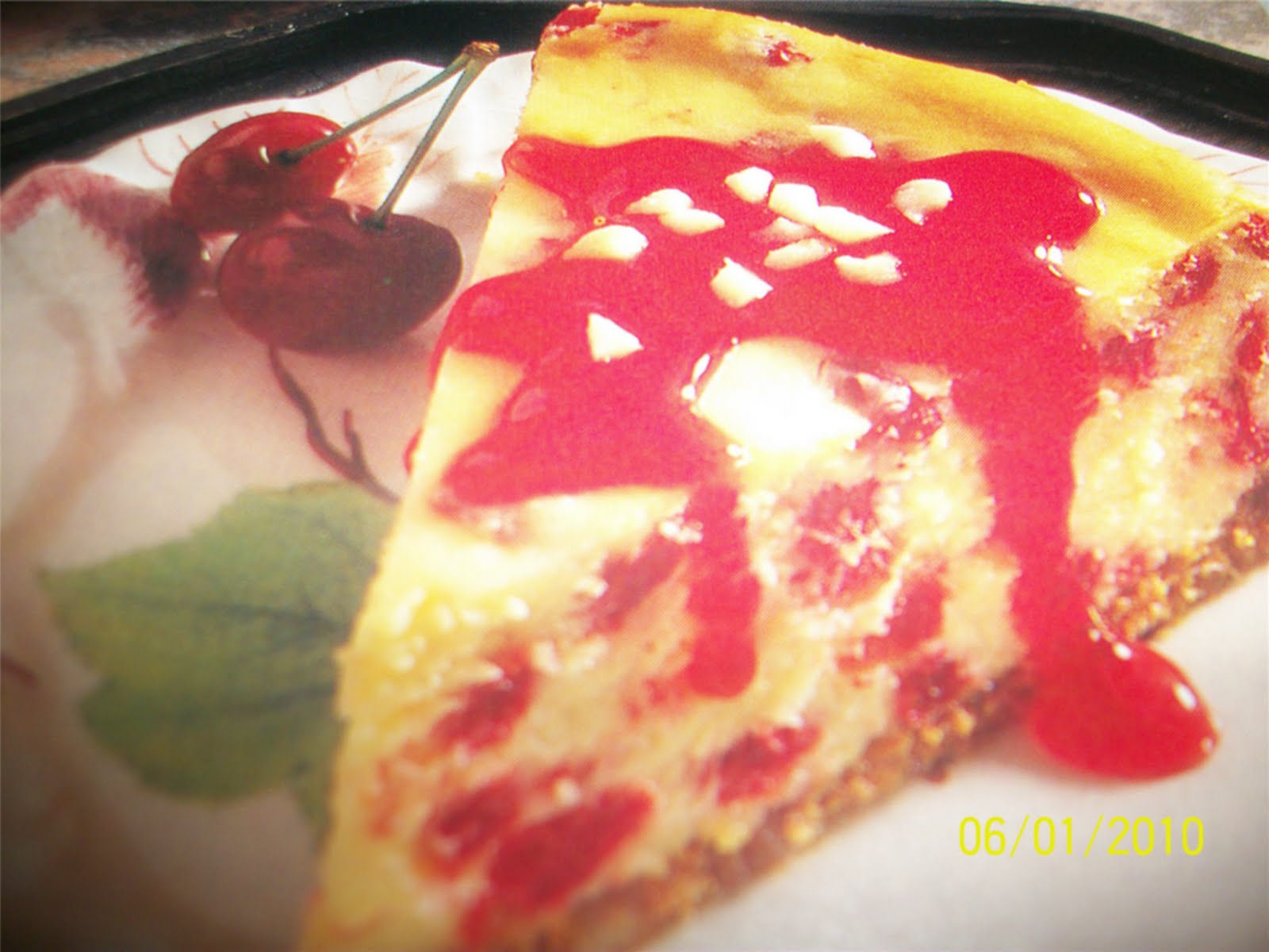 Whatcha Got Cooking? Sour Cherry CheeseCake With Macadamia Nut Crust