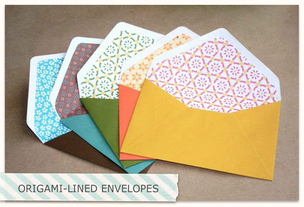 Origamilined envelope tutorial A Little Design Every Day by