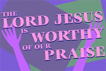 lord jesus images free. Blue and Purple Wallpaper of The Lord Jesus Worthy of Our Praise Free 