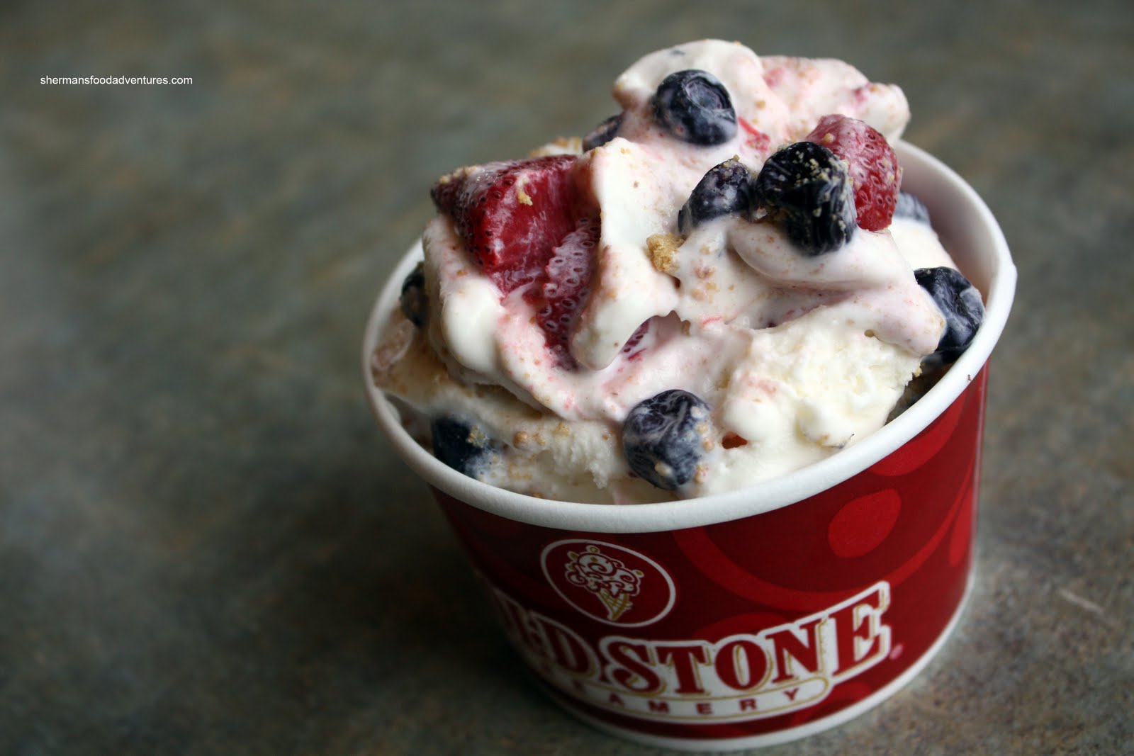 Cheesecake ice cream from Coldstone with cherry pie filling... to die