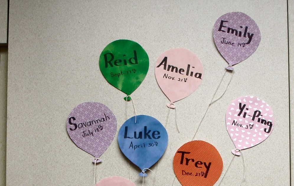 Mrs. Karen's Preschool Ideas Birthday Calendar