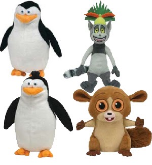 Madagascar penguins rico king skipper mort julien penguin ty beanie inch beanies toydorks july Toyglobe.com - News Updates and Reviews: The Penguins of Madagascar