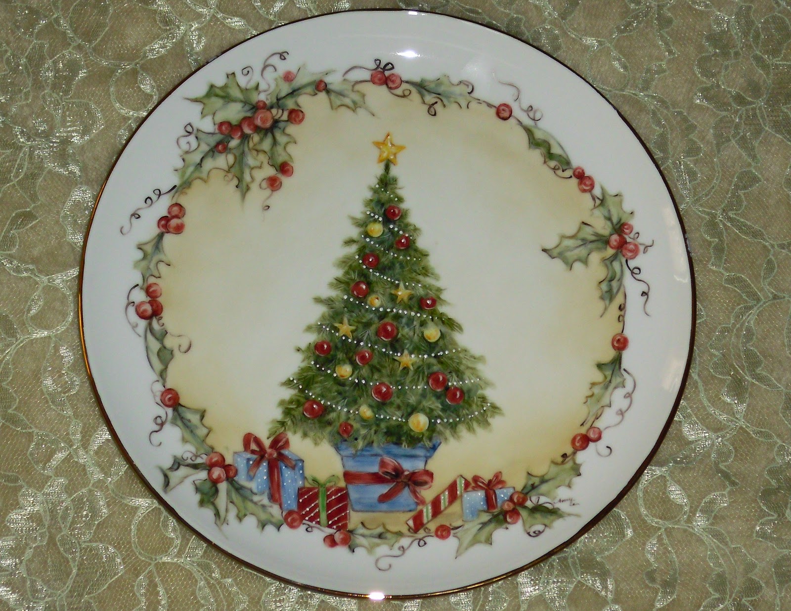 Vintage Porcelain Art Pink Saturday and Some Christmas Porcelain!