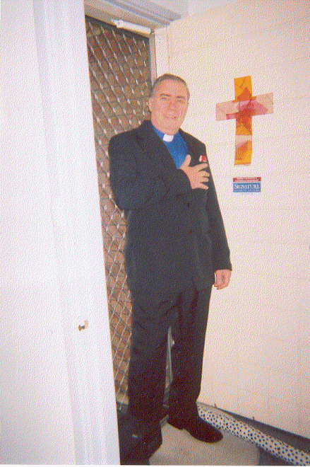 Reverend Brian Richards whilste at home