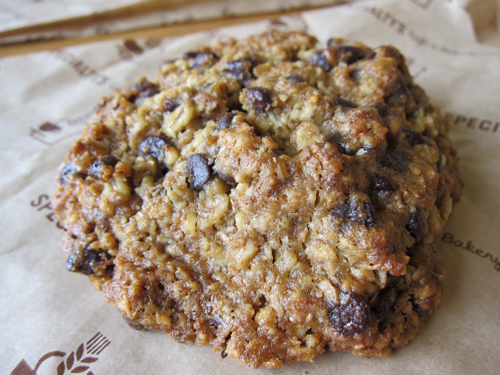 Banana Wonder Oatmeal Wheat Germ Bran Chocolate Chip Cookies, to name